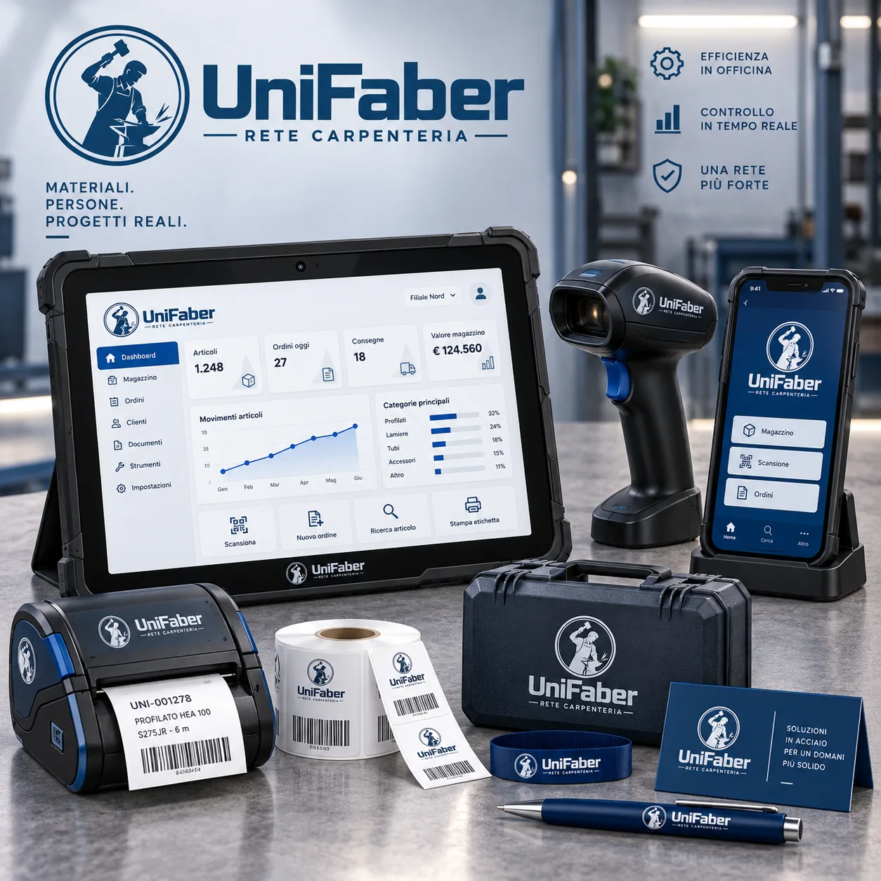 Tecnologia UniFaber per reparto e magazzino